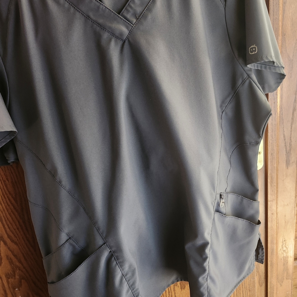 (3) Set Bundle Of WonderWink Women's Gray V-Neck Scrub Top And Pants Xl Pettie